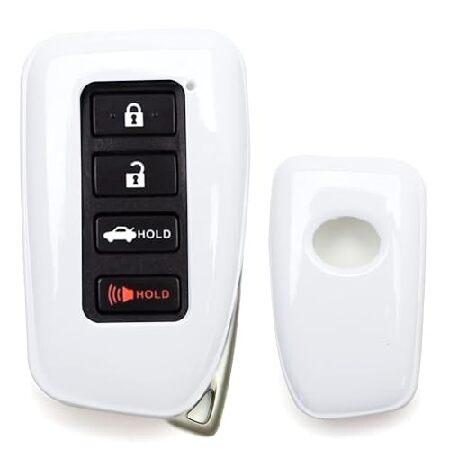 【並行輸入品】 iJDMTOY ホワイトグロス仕上げハードシェルキーフォブカバーケース、第2世代レク...