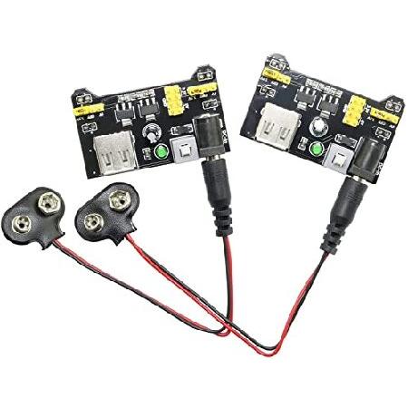 【並行輸入品】 SQXBK MB102 ブレッドボード電源モジュールと9Vバッテリークリップ 2.1...