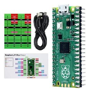 【並行輸入品】 Freenove Raspberry Pi Pico (Arduino IDE と互換性あり) はんだ付け済みヘッダー、開発ボード、Python C Java