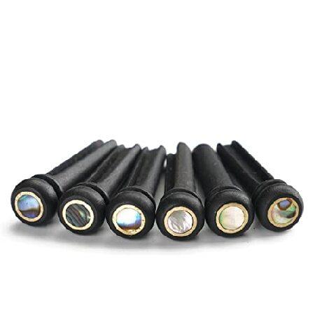 【並行輸入品】 Miwayer エボニー ブリッジ ピン アコギギター 木製 交換用パーツ 6＆12...