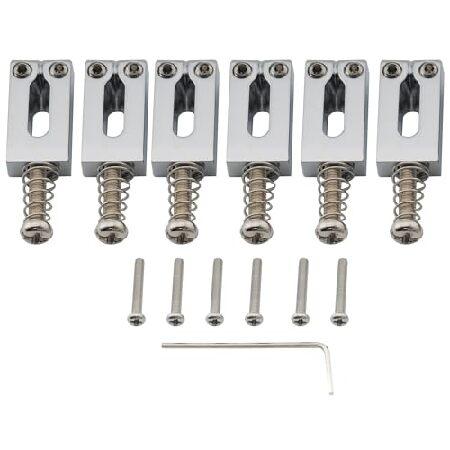 【並行輸入品】 Musiclily Pro 10.8ｍｍピッチ亜鉛合金製ギター ブリッジサドル イン...