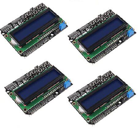 【並行輸入品】 4パック 1602 LCDキーパッドシールド 1602 LCD拡張シールドボード ブ...