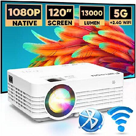 1080P 5G WiFi Bluetooth Projector, Faltopu 9800lum...