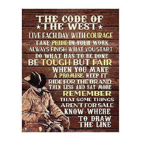 【並行輸入品】 Code of the West - Inspirational Wall Deco...