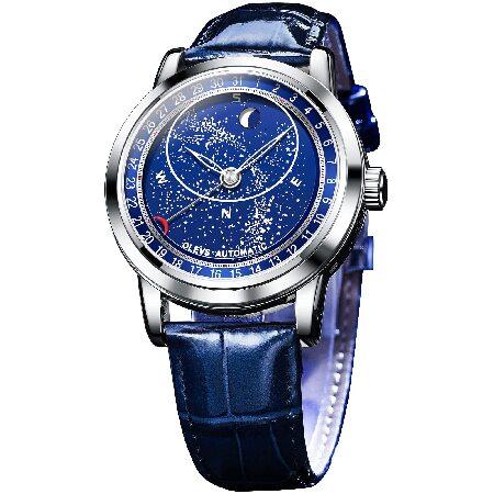 【並行輸入品】 OLEVS Men Automatic Watches Starry Sky Moo...