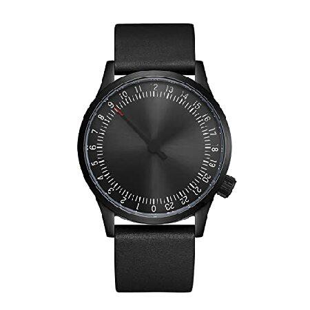【並行輸入品】 JIANDUN スイスムーブメント メンズ 片手24時間腕時計 片手ブラックケース ...