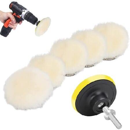 【並行輸入品】 Linkstyle 7 PCS 3inch Wool Polishing Buffi...