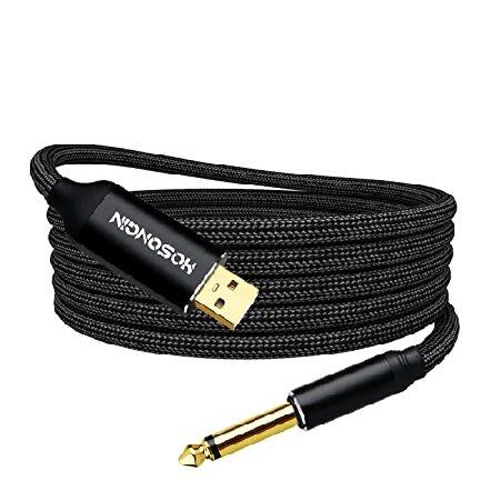 【並行輸入品】 HOSONGIN USBギターケーブル ギター 1/4インチ TS - コンピュータ...