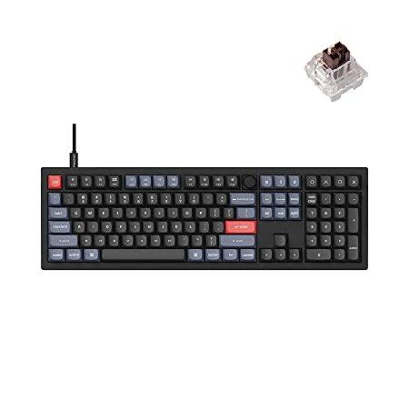 【並行輸入品】 Keychron V6 有線カスタムメカニカルキーボードノブバージョン フルサイズ ...