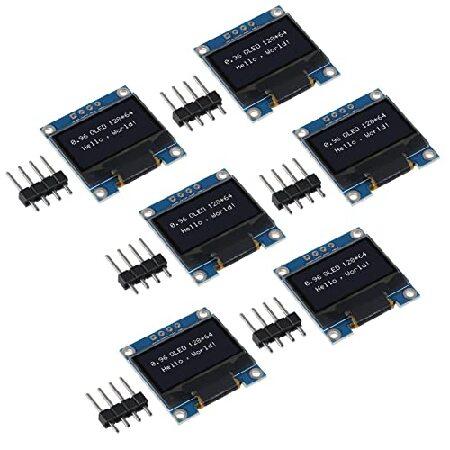 【並行輸入品】 DWEII 6個 0.95インチ 12864 128X64 OLED LCDディスプ...