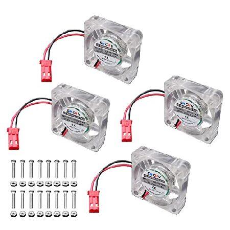 【並行輸入品】 4個 0.25A DC 5V 冷却ラジエーターファン 30x30mm LED ブルー...