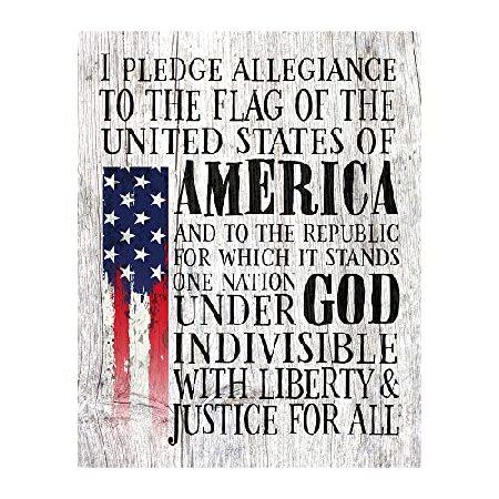 【並行輸入品】 Pledge of Allegiance Patriotic Wall Art - ...
