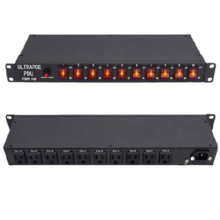 【並行輸入品】 UltraPoE 10 Outlets 1U Rack Mount Power St...
