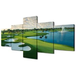 【並行輸入品】 Blue Monster Course Golf Hole18 ピクチャー ウォールアート オフィス 壁装飾 絵画 キャンバス アートワーク ポスター 絵 モダン