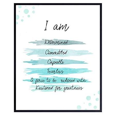 【並行輸入品】 Affirmations Wall Art - I Am Positive Affi...