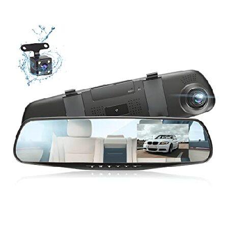 Car Dash Cam Backup Rearview Mirror Camera, 4.3&quot; F...
