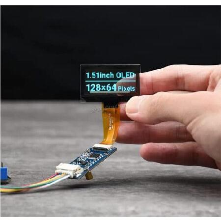 【並行輸入品】 XYGStudy 1.5インチ 128×64 透明 OLED ライトブルー カラーデ...