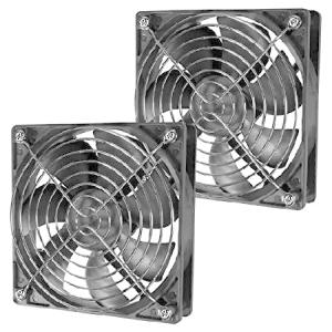 【並行輸入品】 Diitao 12025 冷却ファン 2パック 120mm x 120mm x 25mm DC 12V ブラシレス コンピューターケースファン 2ピン 高性能 強力 静音 冷却ファン (12