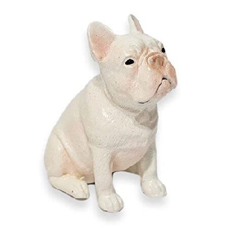 【並行輸入品】 WitnyStore 高さ1インチ ミニチュアホワイトフレンチブルドッグフィギュア ...
