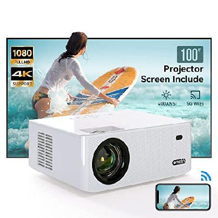 Emotn O1 5G WiFi Bluetooth Projector, 400 ANSI Lum...