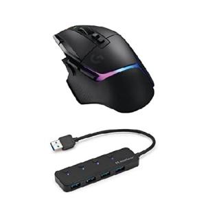 Logitech G502 X Plus Wireless Gaming Mouse (Black) Bundle with 4-Port USB 3.0 Hub (2 Items)の商品画像