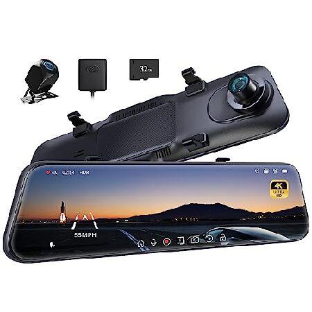 Pelsee P12 Pro 4K Mirror Dash Cam, 12&apos;&apos; Rear View ...