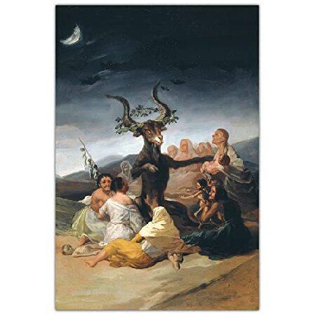 Francisco Goya ウォールアート - 魔女の安息日 キャンバスプリント 絵画 寝室用 有...