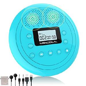 【並行輸入品】 CD Player Portable | Speaker Built-in Rechargeable CD Player by Monodeal | Walkman CD Player for Car and Home, Kids, Anti-Skip CD