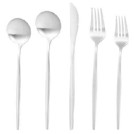 【並行輸入品】 Silverware Set for 8, MIKIWAY 40 Pieces St...