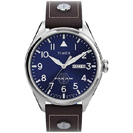 【並行輸入品】 Timex メンズ X Pan Am クロノグラフ 42mm 腕時計, ブラウン/ブ...