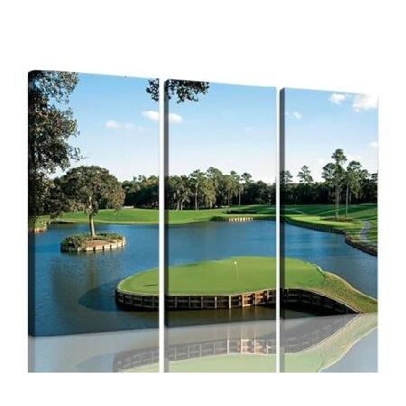 【並行輸入品】 USA Florida Golf Course キャンバスウォールアート オフィス用...