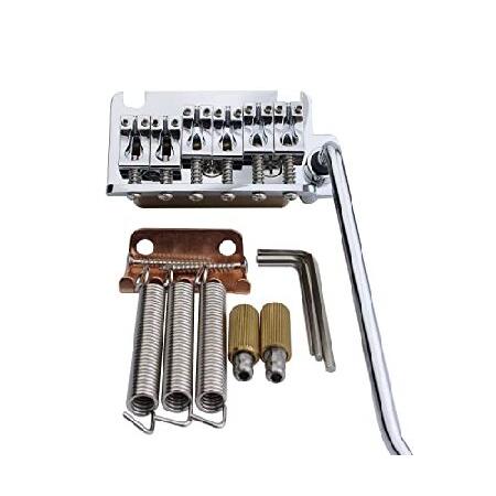 【並行輸入品】 Guyker ギタートレモロブリッジ Tremoloシステムサドルとフルサイズ真鍮ブ...