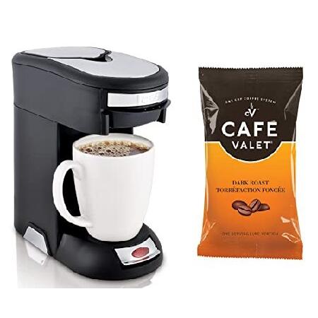 Cafe Valet シングルサーブコーヒーメーカー 10オンスのコーヒーまたはお湯を淹れられます ...
