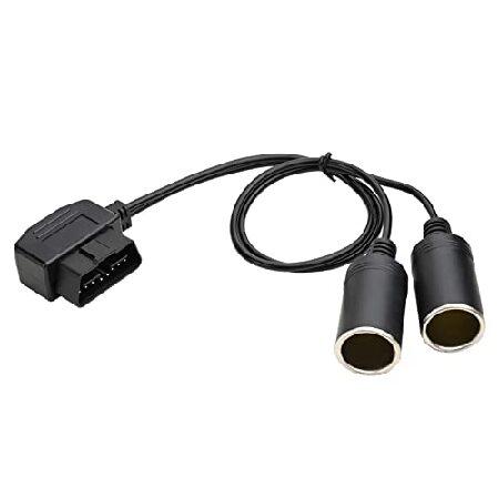 【並行輸入品】 OLLGEN 50cm/1.64フィート L字型OBD2オス-シガレットライター デ...