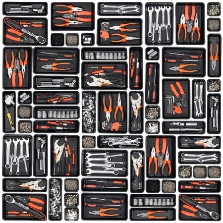 【並行輸入品】 Giklux ツールボックス オーガナイザー トレイ 仕切り ツールボックス デスク...