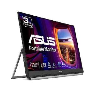 【並行輸入品】 ASUS ZenScreen 24” 1080P Portable USB Monitor (MB249C) - FHD, IPS, Type-C, Speaker, Multi-stand Design, Kickstand, C-clamp Arm,
