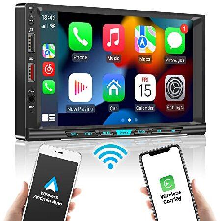 Wireless iOS Carplay＆Android Auto, Double Din Car ...