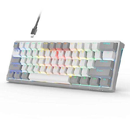 AULA メカニカルキーボード 60% 29 RGB PCゲームキーボード 60% ミニコンパクトマ...