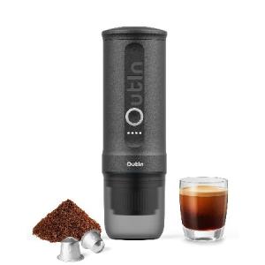 Outin Nano Portable Electric Espresso Machine with 3-4 Min Self-Heating, 20 Bar Mini Small 12V 24V Car Coffee Maker, Compatible with NS Capsule ＆ Gro｜inter-trade