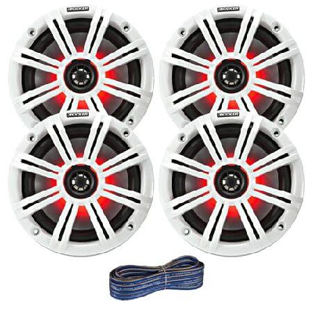 【並行輸入品】 Kicker 6.5インチ 2ウェイ 195ワット 最大電力 同軸 マリンオーディオ...