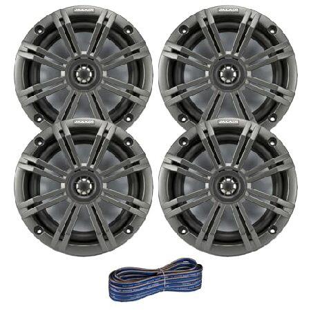 【並行輸入品】 Kicker 6.5インチ 2ウェイ 195ワット 最大電力同軸マリンオーディオスピ...