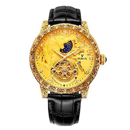 【並行輸入品】 FORSINING メンズ トゥールビヨンウォッチ ラグジュアリー スケルトン 彫刻...