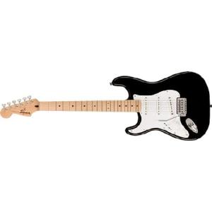 Squier by Fender スクワイヤー エレキギター Squier Sonic (TM) Stratocaster (R) Left-Handed Maple Fingerboard White Pickguard Black ソフトケース付きの商品画像