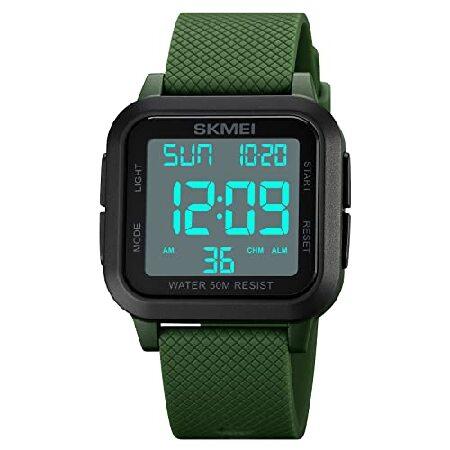 【並行輸入品】 SKMEI メンズ デジタルスポーツウォッチ 超薄型大型フェイス防水腕時計 ストップ...