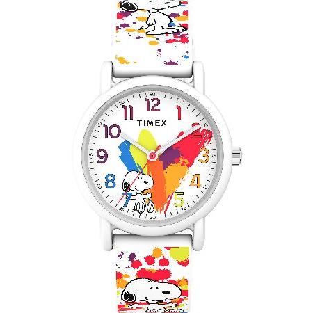 Timex X Peanuts ユニ ウィークエンダー 腕時計, ホワイト/ホワイト, ウィークエン...