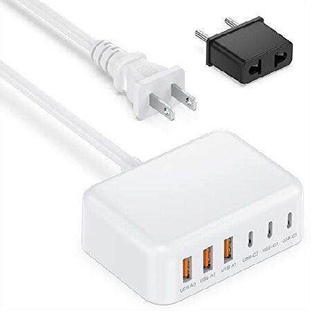 USB C Charger, Excgood 6 Ports Fast GaN Charging S...