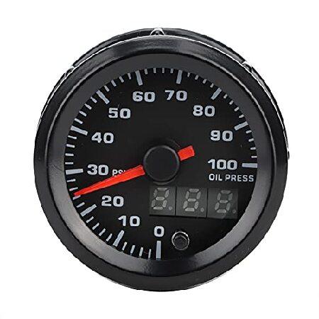 【並行輸入品】 油圧ゲージ 自動車電気システム製品 2インチ 52mm 油圧計 ポインター デジタル...
