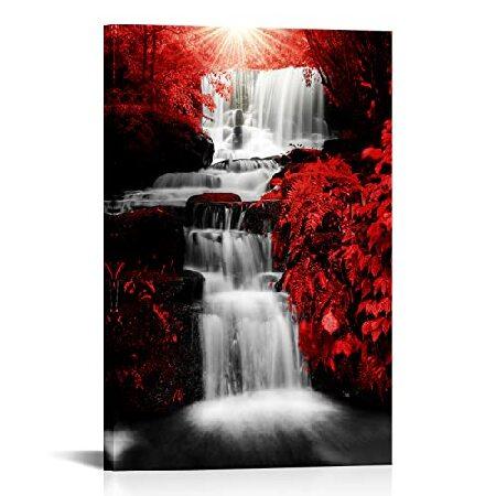 【並行輸入品】 NutArtPic Waterfall Canvas Wall Art Black ...