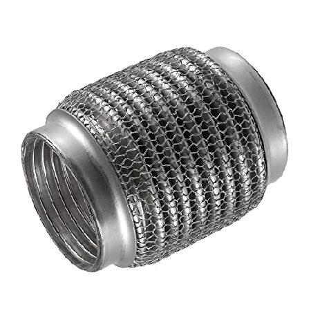 【並行輸入品】 X AUTOHAUX 2.56インチ x 4インチ 車用エキゾーストフレキシブルパイ...