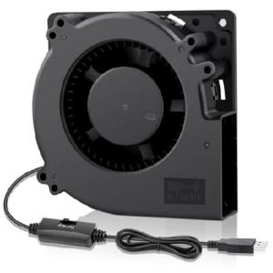 【並行輸入品】 Wathai 120mm x 32mm USB遠心ブロワーファン 5V DCブラシレスモーター 速度制御付き レシーバー DVR Xbox モデム AVキャビネット用 効率的な冷却